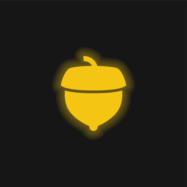 Icona al neon giallo granoturco - Vettoriali, immagini