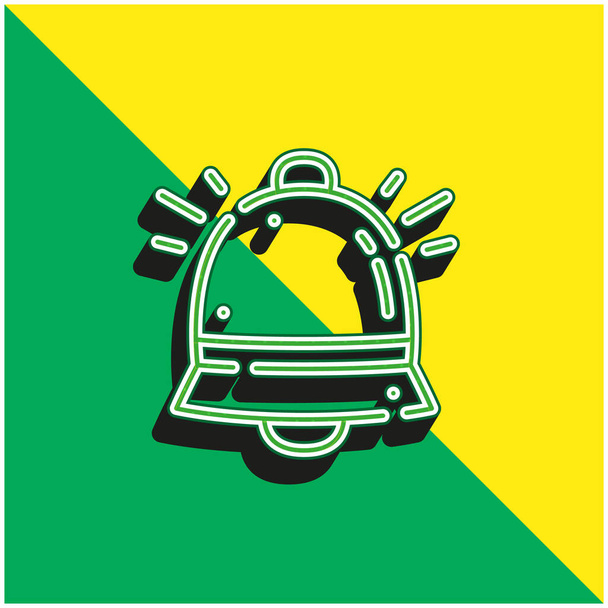 Bell Green i żółty nowoczesny ikona wektora 3D logo - Wektor, obraz
