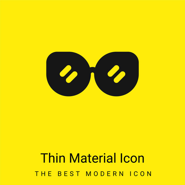Accesorio mínimo icono de material amarillo brillante - Vector, Imagen