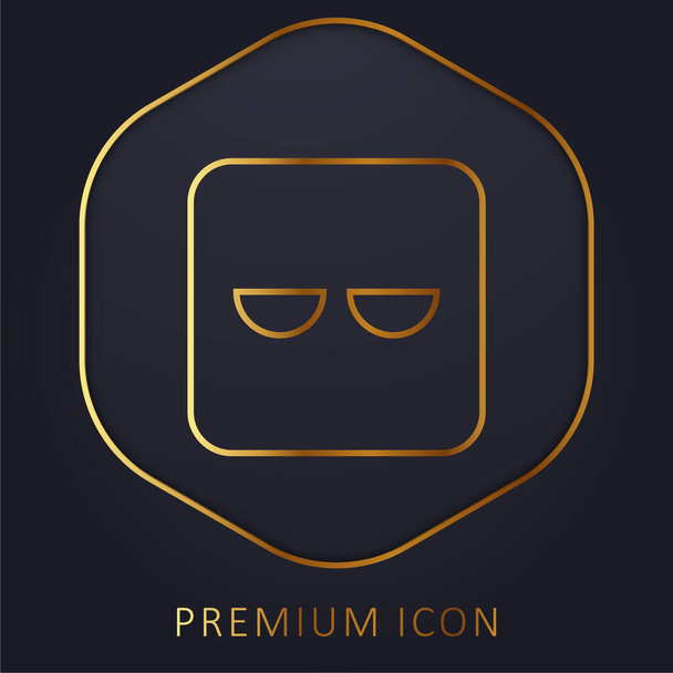 Bored golden line premium logo or icon - Vector, Image