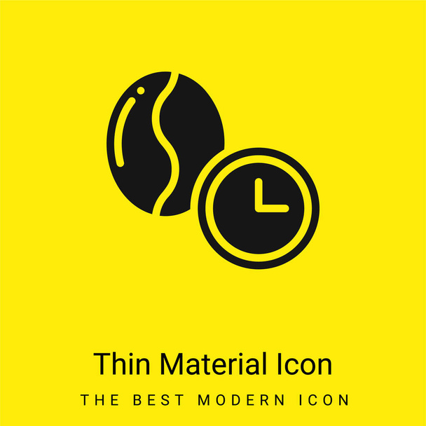 Bean ícone material amarelo brilhante mínimo - Vetor, Imagem
