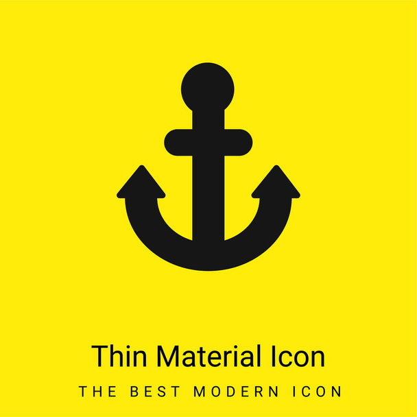 Ukotvit minimální jasně žlutou ikonu materiálu - Vektor, obrázek