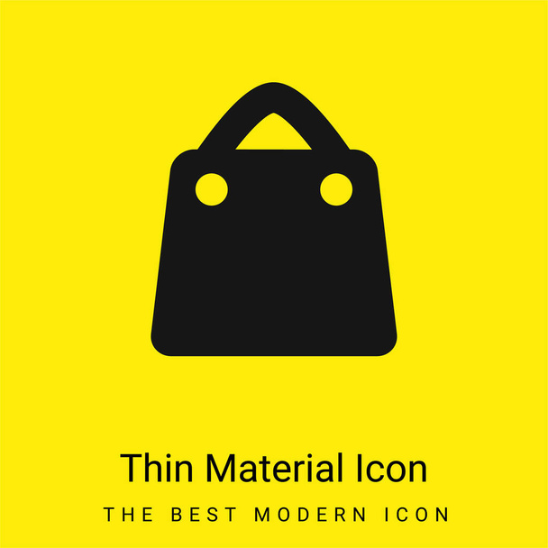 Мешок с минимальным ярко-желтым материалом - Вектор,изображение