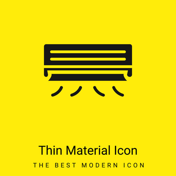 Condizionatore d'aria minimale brillante icona materiale giallo - Vettoriali, immagini