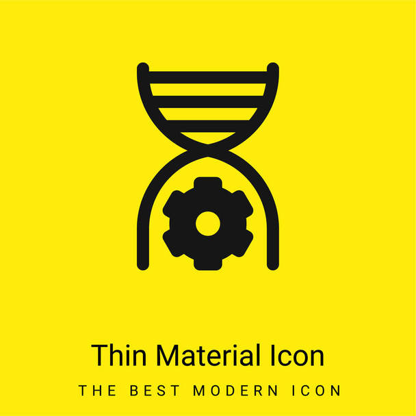 Bioengenharia mínima amarelo brilhante ícone material - Vetor, Imagem