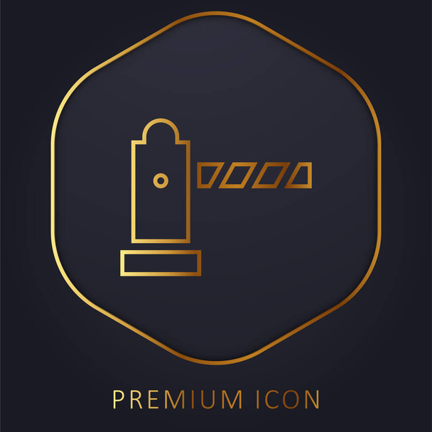 Barriere goldene Linie Premium-Logo oder Symbol - Vektor, Bild