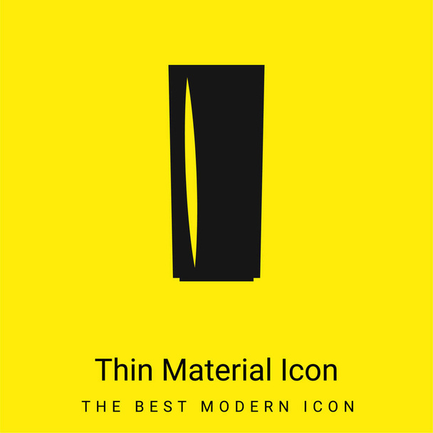 Black Glass minimális fényes sárga anyag ikon - Vektor, kép