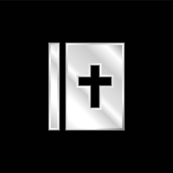 Bible postříbřená kovová ikona - Vektor, obrázek