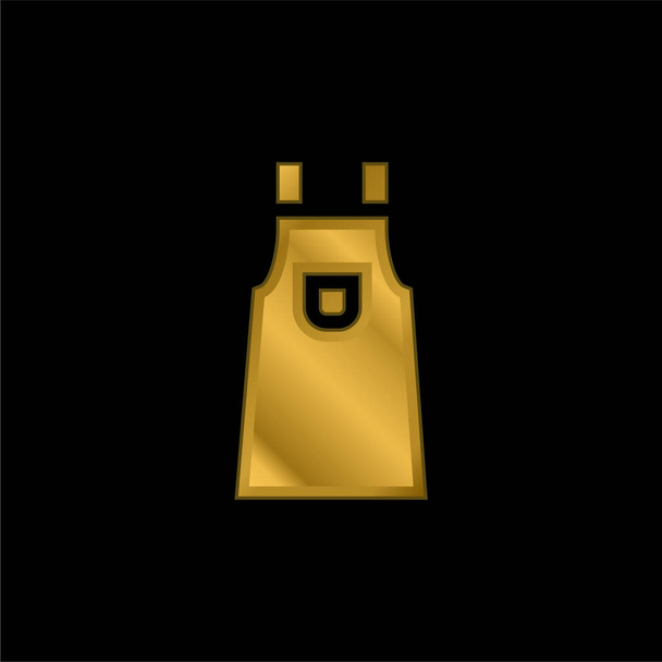 Фартух золотистий металевий значок або вектор логотипу
 - Вектор, зображення