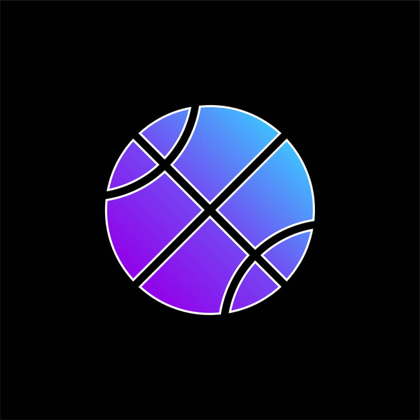 Kosárlabda kék gradiens vektor ikon - Vektor, kép
