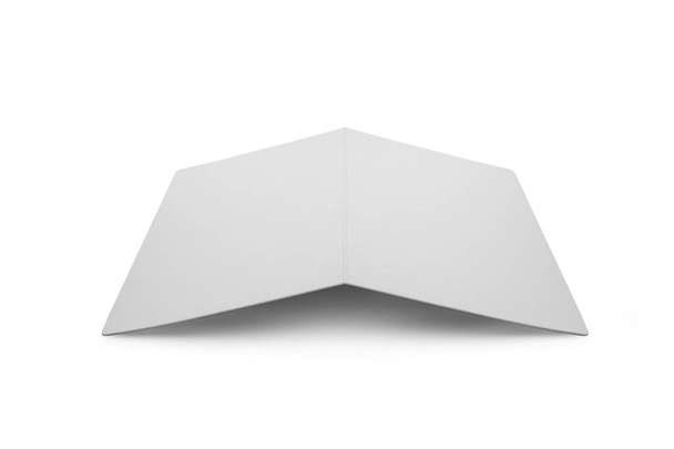 Fehér alapon izolált üres brosúrák - Fotó, kép