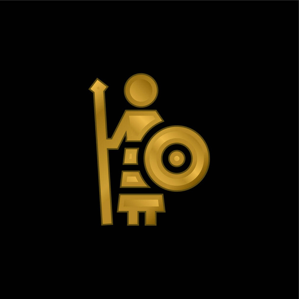 Athena oro placcato icona metallica o logo vettoriale - Vettoriali, immagini