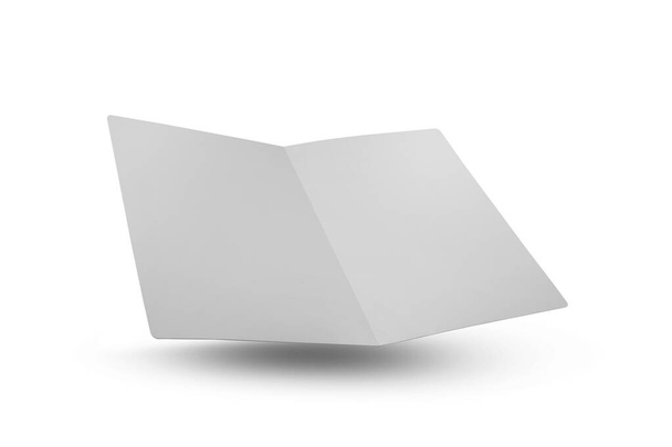 Fehér alapon izolált üres brosúrák - Fotó, kép