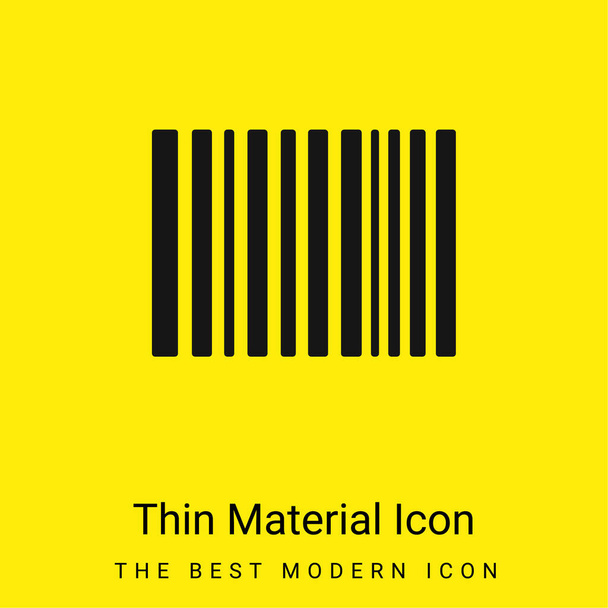 Linie kodów kreskowych minimalna jasnożółta ikona materiału - Wektor, obraz