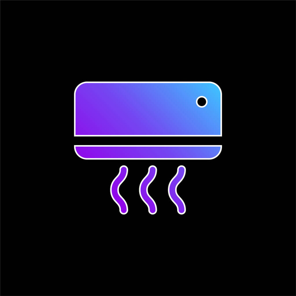 Klimatyzacja ikona wektora niebieskiego gradientu - Wektor, obraz