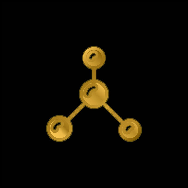 Atomy pozlacené kovové ikony nebo vektor loga - Vektor, obrázek