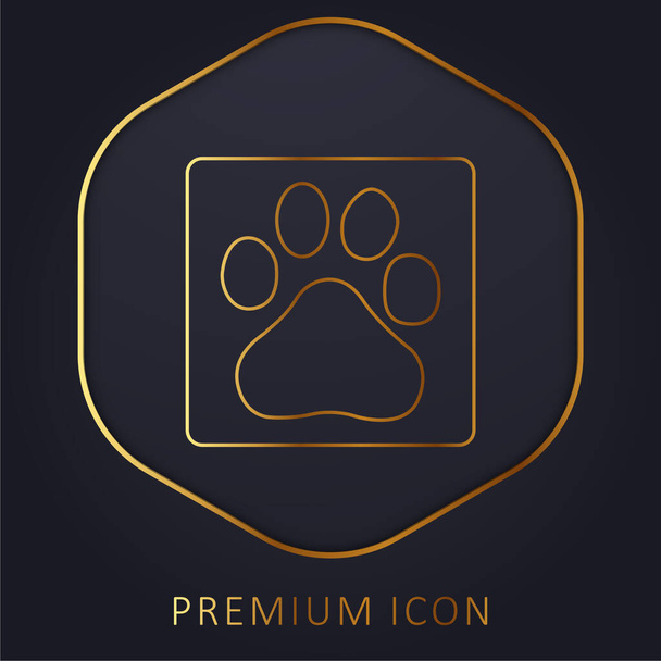 Baidu Logo golden line premium logo or icon - Vector, Image