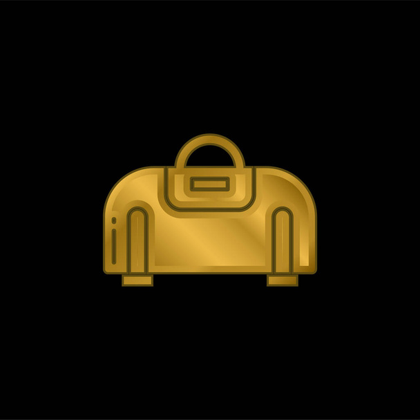 Borsa oro placcato icona metallica o logo vettoriale - Vettoriali, immagini