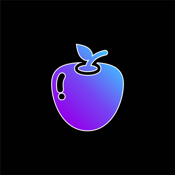 Icono de vector de degradado azul manzana - Vector, Imagen