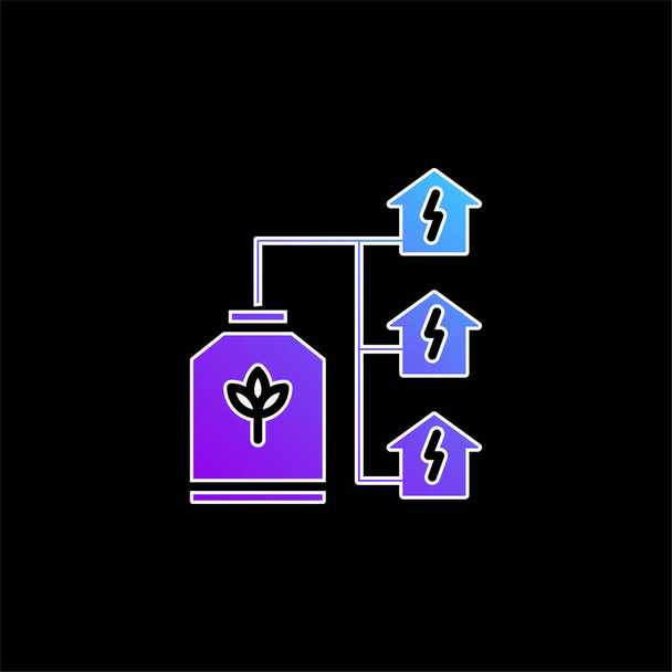 Значок синего градиента биоэнергии - Вектор,изображение