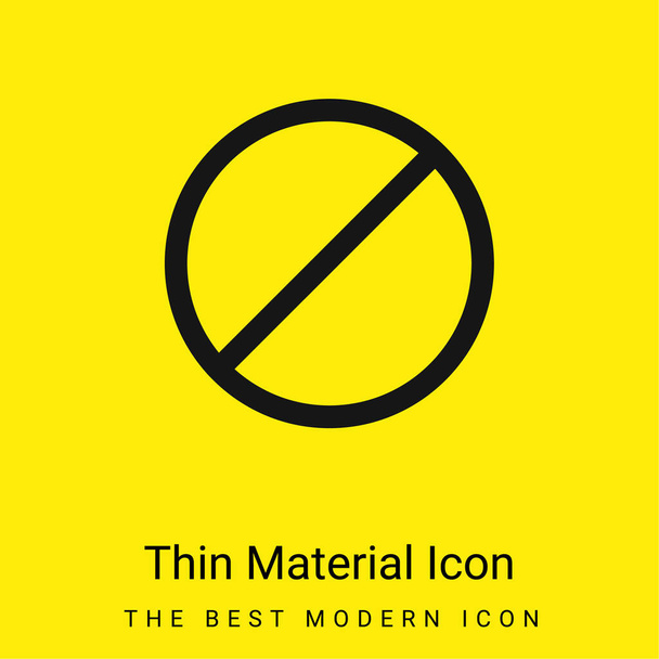 Access Denied minimal bright yellow material icon - Vector, Image