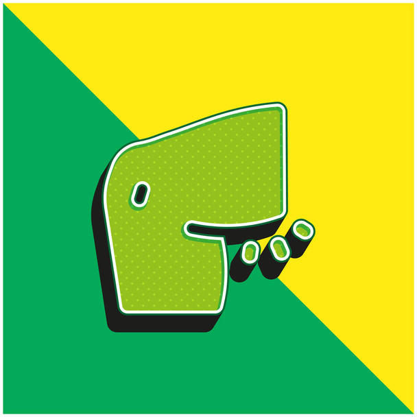 Brazo verde y amarillo moderno logotipo del icono del vector 3d - Vector, Imagen