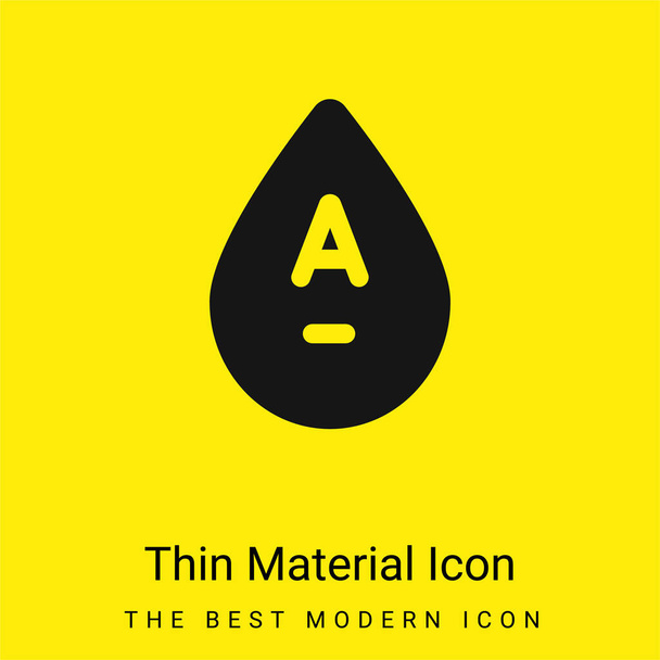 Krevní skupina minimální jasně žlutý materiál ikona - Vektor, obrázek