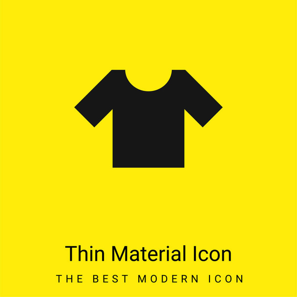Basic T Shirt minimal bright yellow material icon - Vector, Image