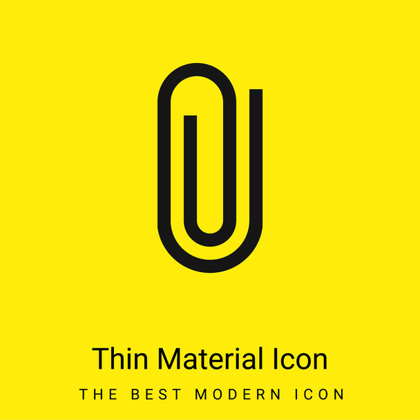 Bevestiging minimaal helder geel materiaal icoon - Vector, afbeelding