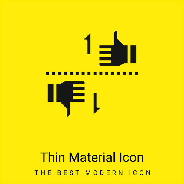 Referenční minimální jasně žlutá ikona materiálu - Vektor, obrázek