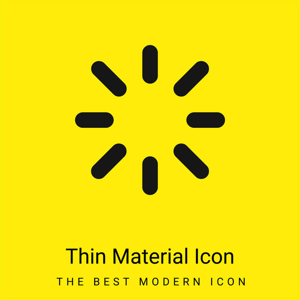 Birghtness minimal bright yellow material icon - Vector, Image