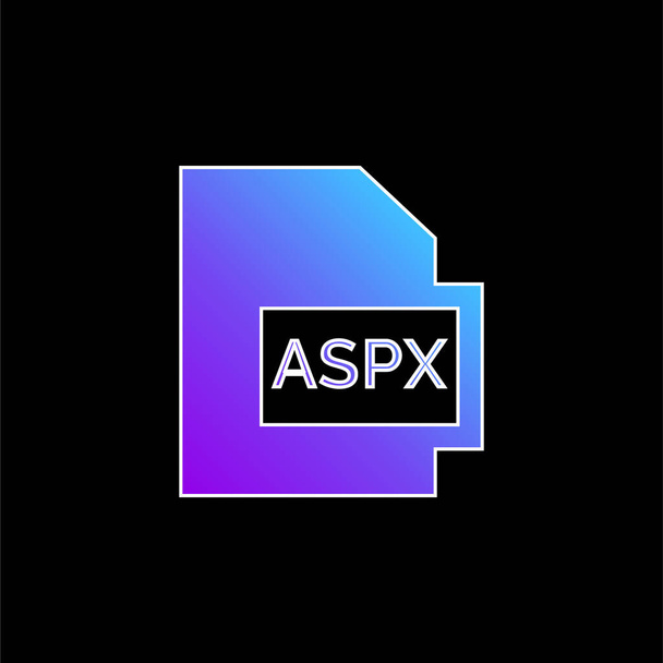 Aspx blue gradient vector icon - Vector, Image