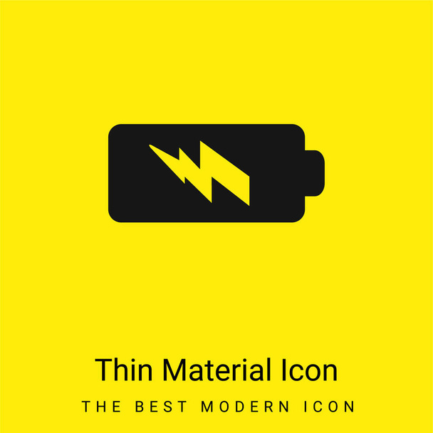 Потужність батареї мінімальна яскраво-жовта піктограма матеріалу
 - Вектор, зображення