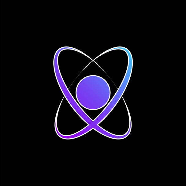 icône vectorielle de dégradé bleu forme atome - Vecteur, image