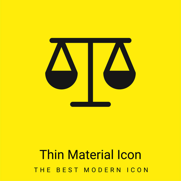 Balancing Scale Outline minimal bright yellow material icon - Vector, Image