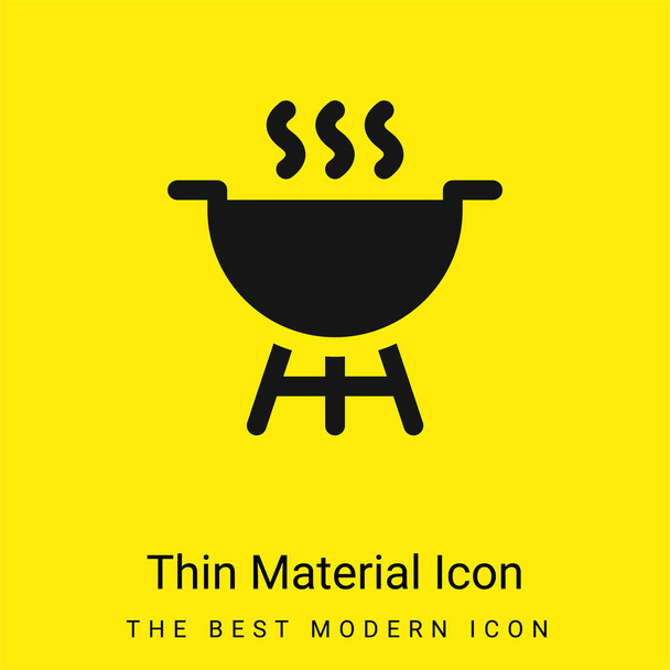 Grill Minimalne jasnożółty materiał ikona - Wektor, obraz