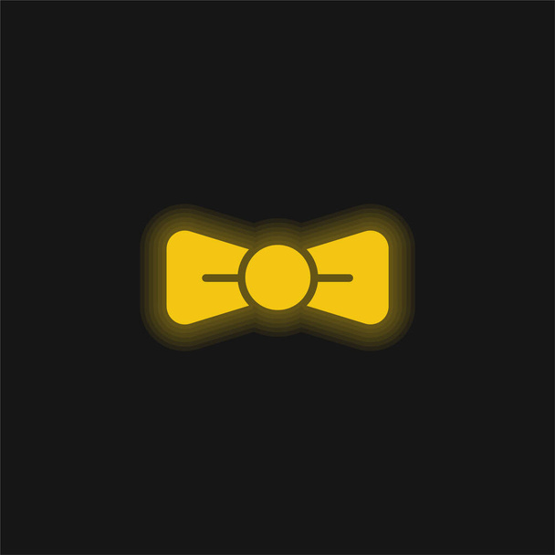 Icona al neon luminoso giallo arco - Vettoriali, immagini