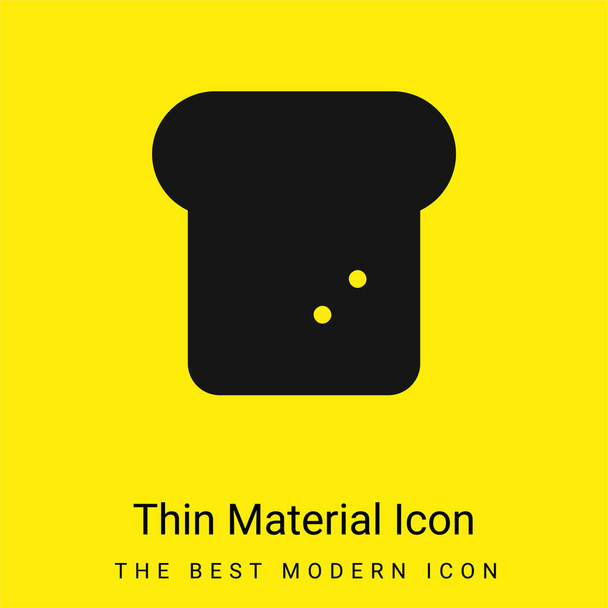 Brood minimaal helder geel materiaal icoon - Vector, afbeelding