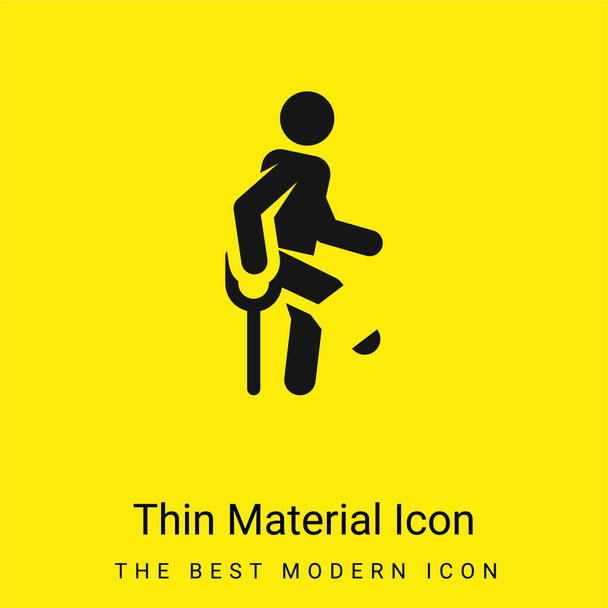 Incidente icona materiale giallo brillante minimo - Vettoriali, immagini