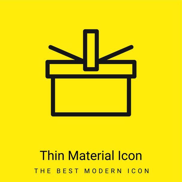 Koszyk minimalna jasnożółta ikona materiału - Wektor, obraz