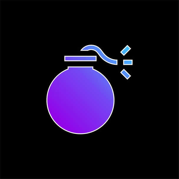 Icône vectorielle de dégradé bleu bombe - Vecteur, image
