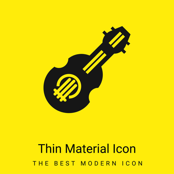 Balalaika minimální jasně žlutý materiál ikona - Vektor, obrázek