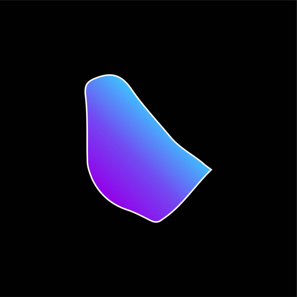 Barbade icône vectorielle dégradé bleu - Vecteur, image