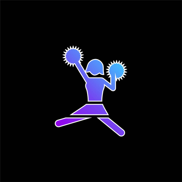 Американський футбольний лідер Джамп синій градієнт-вектор ікона - Вектор, зображення