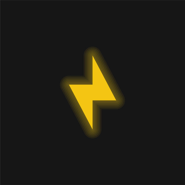 Perno amarillo brillante icono de neón - Vector, imagen