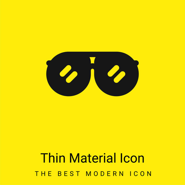 Akcesoria minimalna jasnożółta ikona materiału - Wektor, obraz