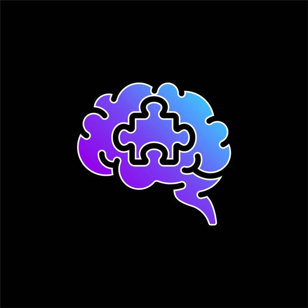 Ikona wektora gradientu niebieskiego mózgu - Wektor, obraz