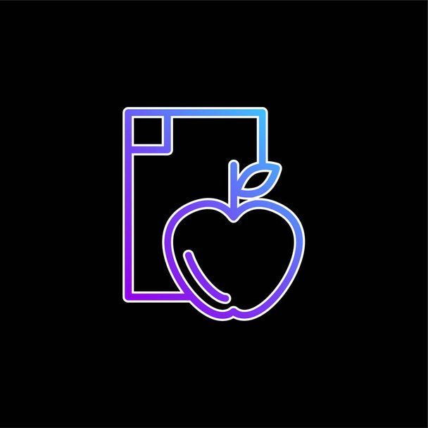 Apple Diet icône vectorielle dégradé bleu - Vecteur, image