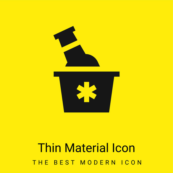 Sör minimális világos sárga anyag ikon - Vektor, kép