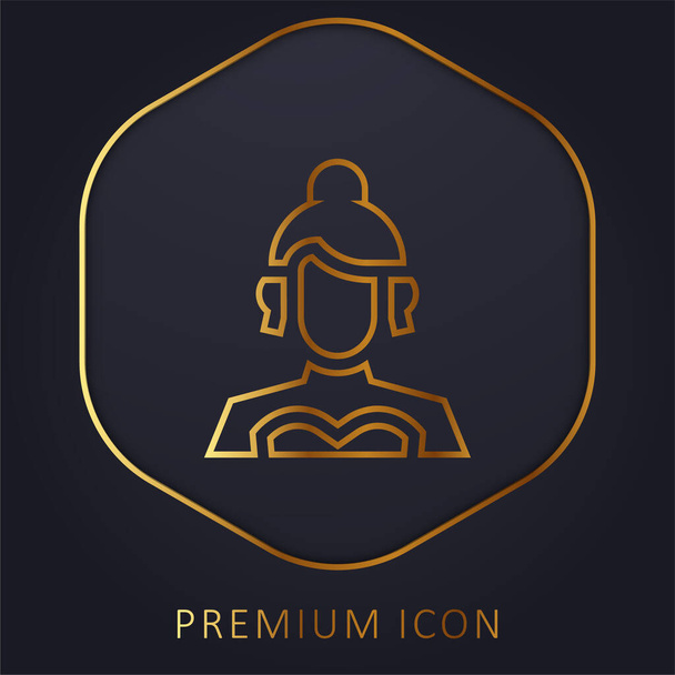 Attrice linea dorata logo premium o icona - Vettoriali, immagini
